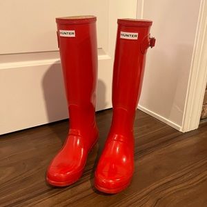 Hunter original tall gloss rain boots